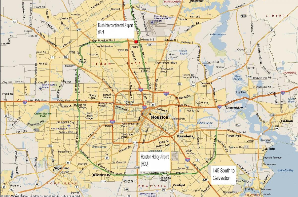 خريطة مترو منطقة هيوستن